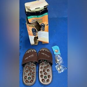 Acupuncture Massage Slippers Stress Tension Reliever Foot Massager Size Small